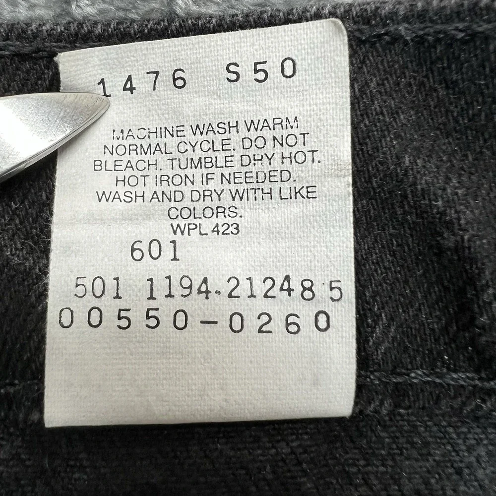 Vintage 1994 Black Levi's 550 Men's Jeans Relaxed Fit 33X32 USA Made 90s EUC Y2K